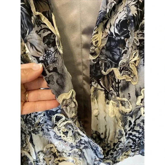 Catherine Curtis Floral Blazer Sz 8 Artsy Limited Edition Whimsigoth Canada Made - Picture 5 of 13